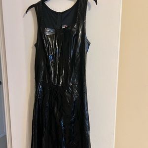 Long pvc lip service dress